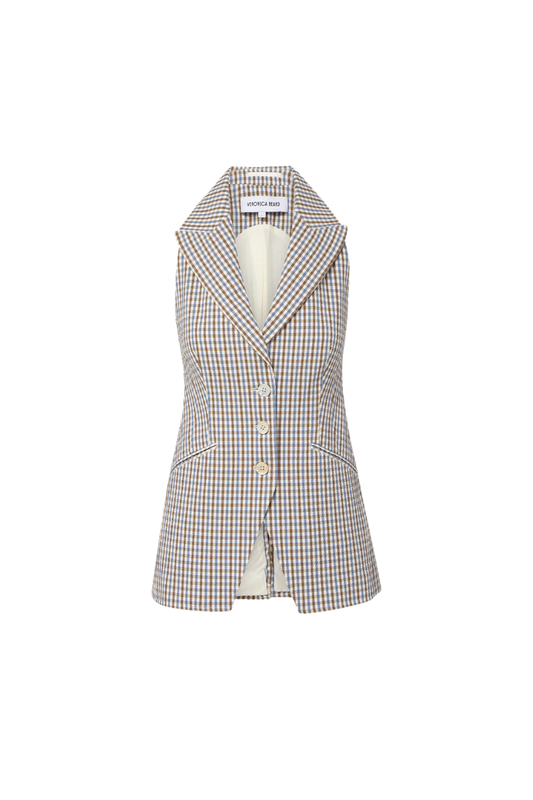 Costa Gingham Vest