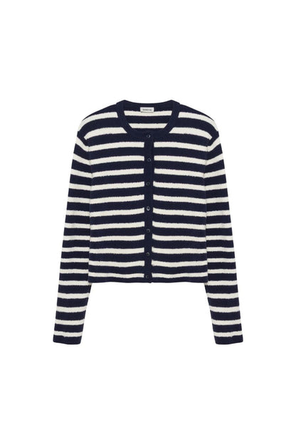 Harland Cardigan in Midnight Stripe