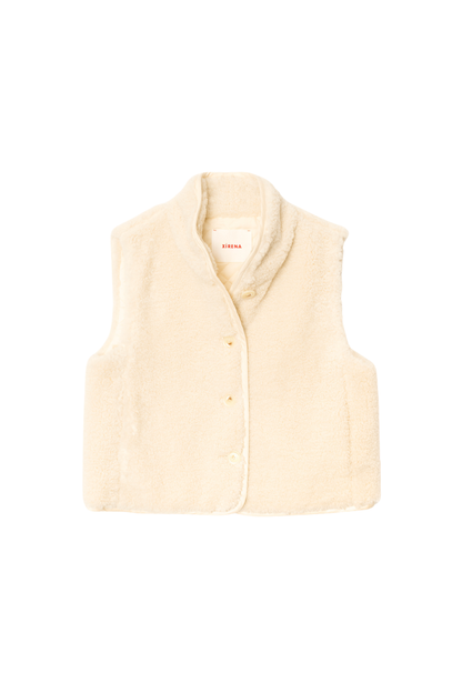 Kensi Vest in Cream by Xirena — designer vest at Bunny & Babe