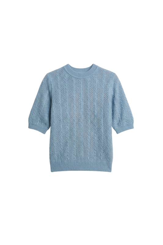 Shana Cashmere Sweater in Blue River