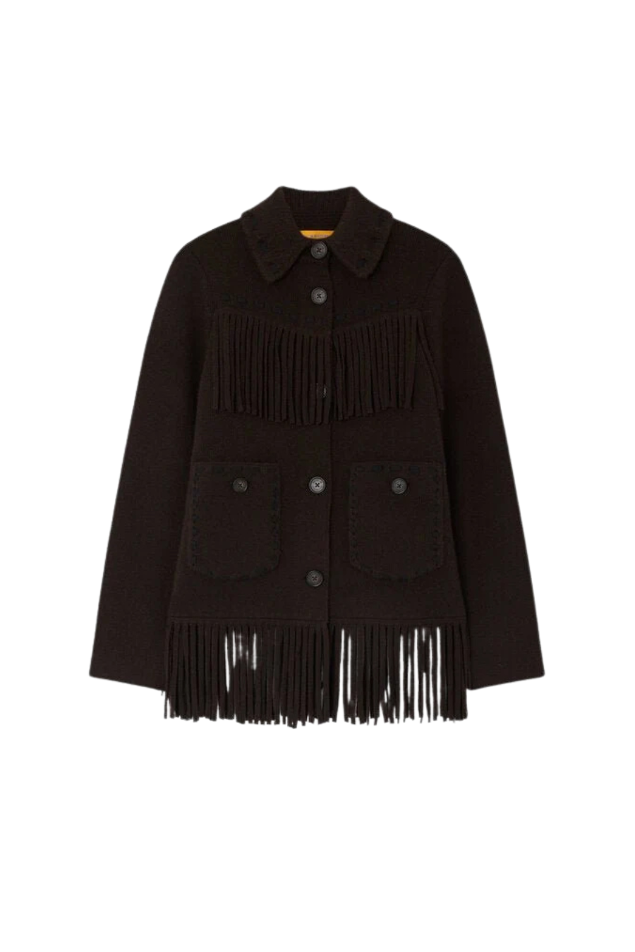 Western Fringe Jacket in Burnt Cocoa