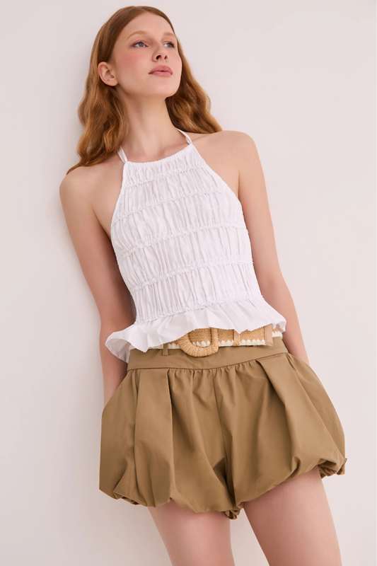 Peony Top in White