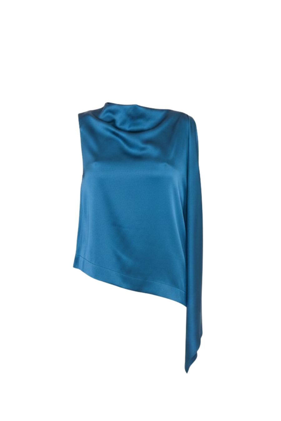 Sabina Silk Top in Harbor