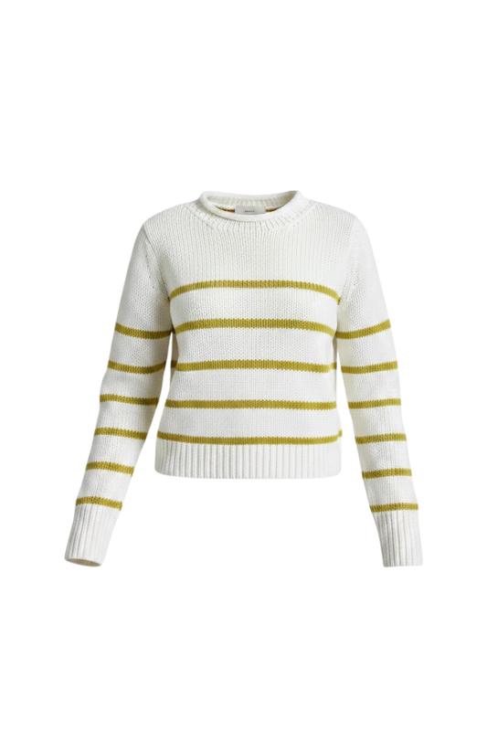 Mini Marina Sweater in Cream/Keylime
