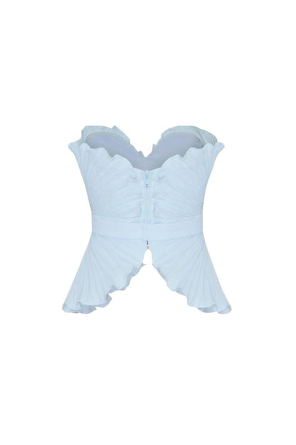 De Tres Top in Baby Blue