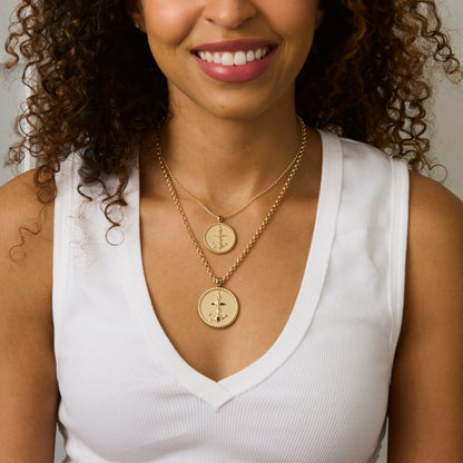 STRONG JW Original Pendant Coin Necklace (Anchor)