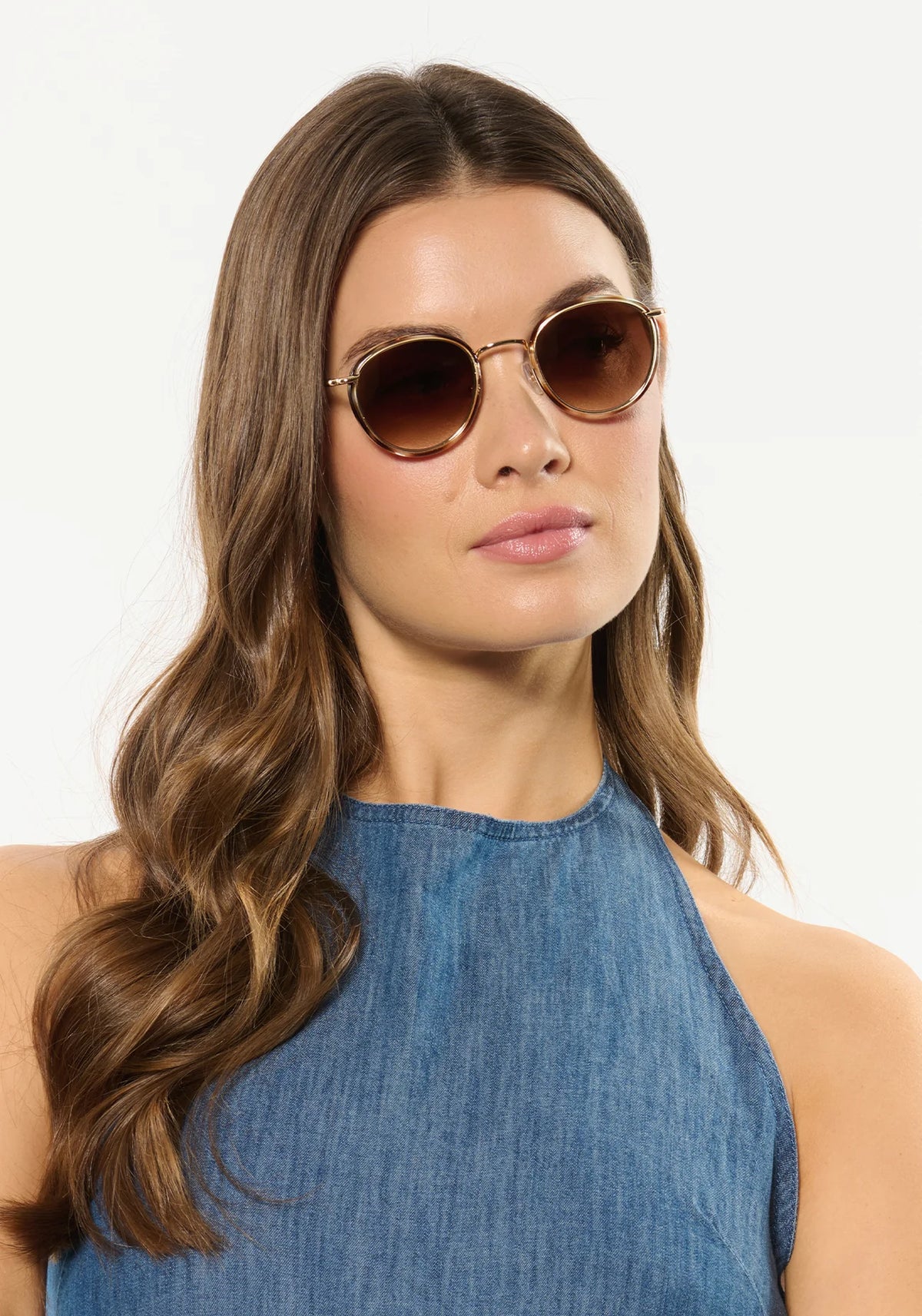 Tate in Aquamarine Tortoise 18K