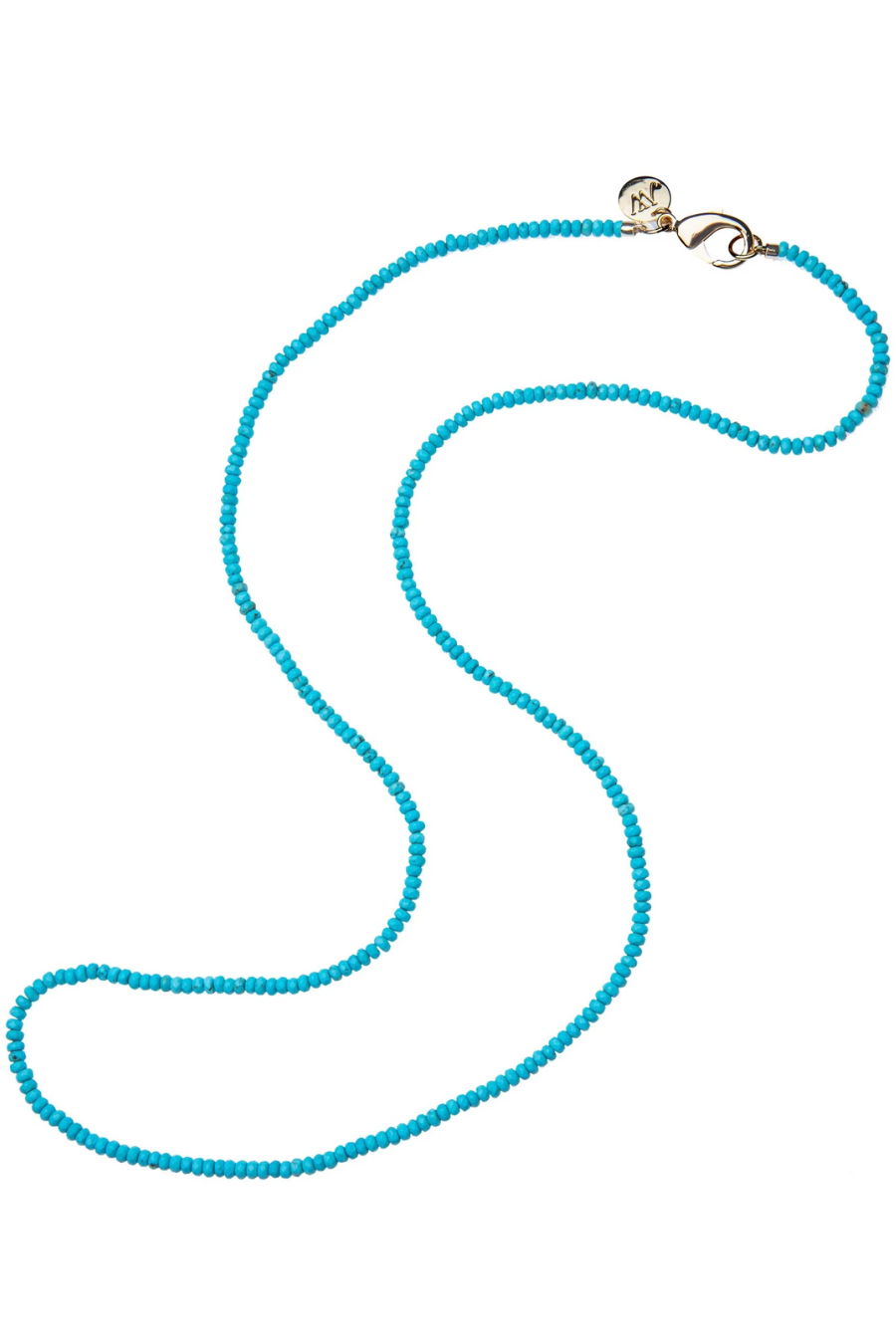 Double Wrap Beaded Necklace in Turquoise