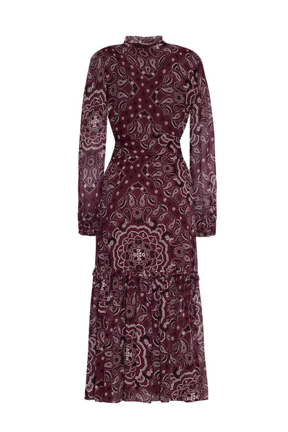Verity Dress in Bandana Plum