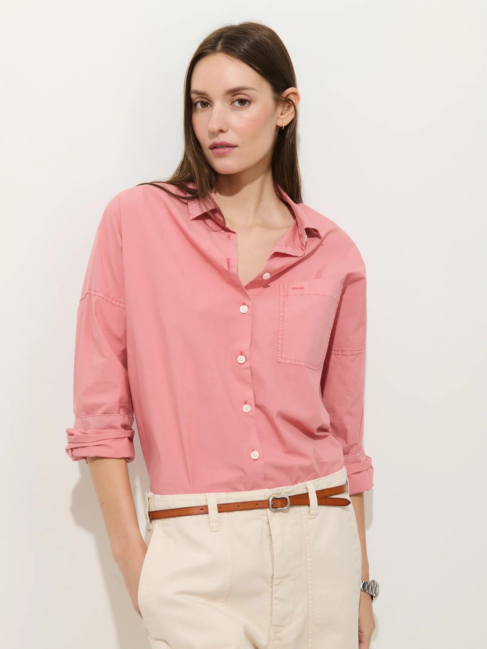 Jo Shirt In Cotton Poplin Tulip