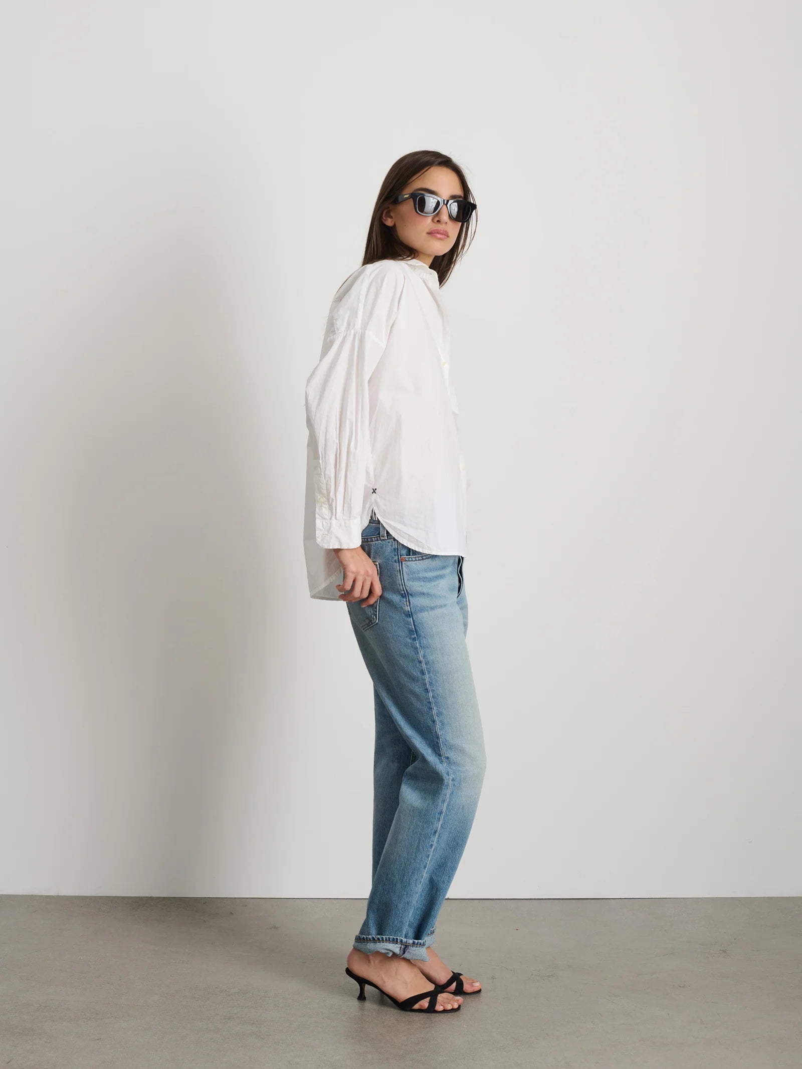 Jo Shirt in Cotton Poplin White