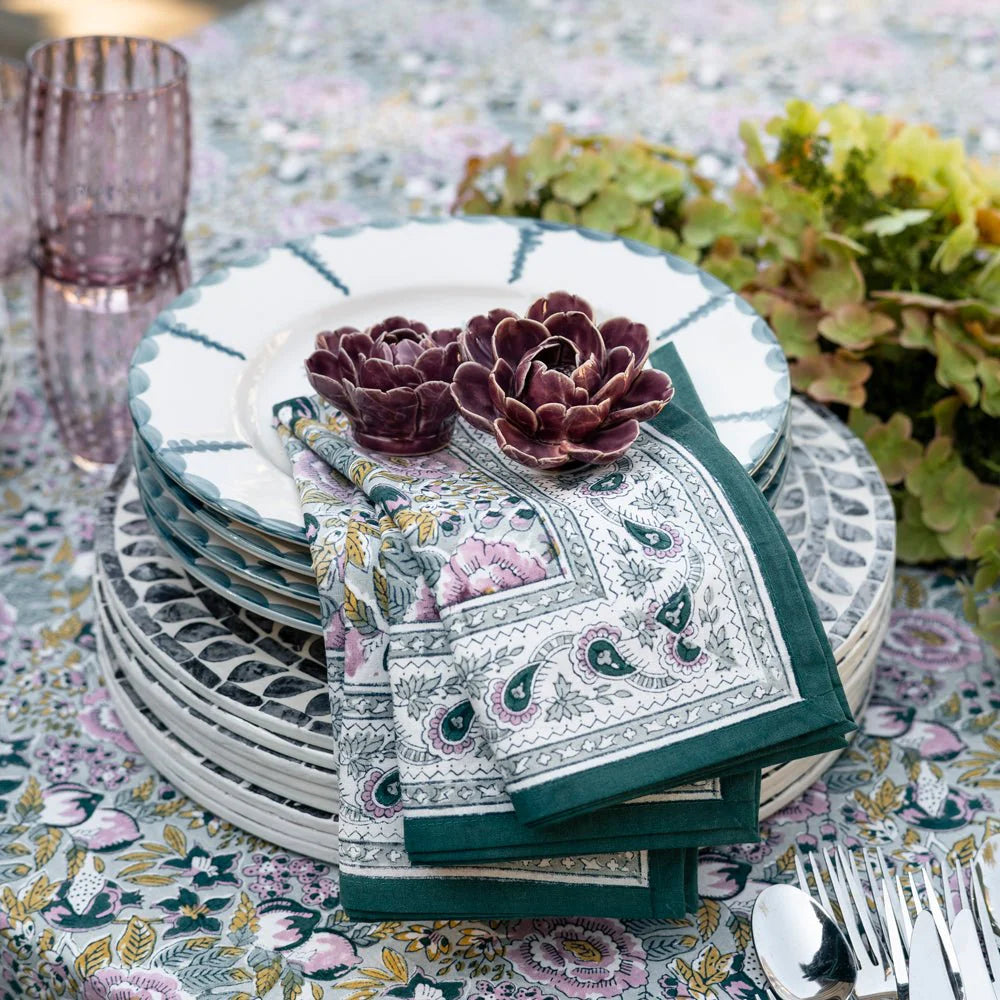 Garden Teal & Lilac Napkin Set