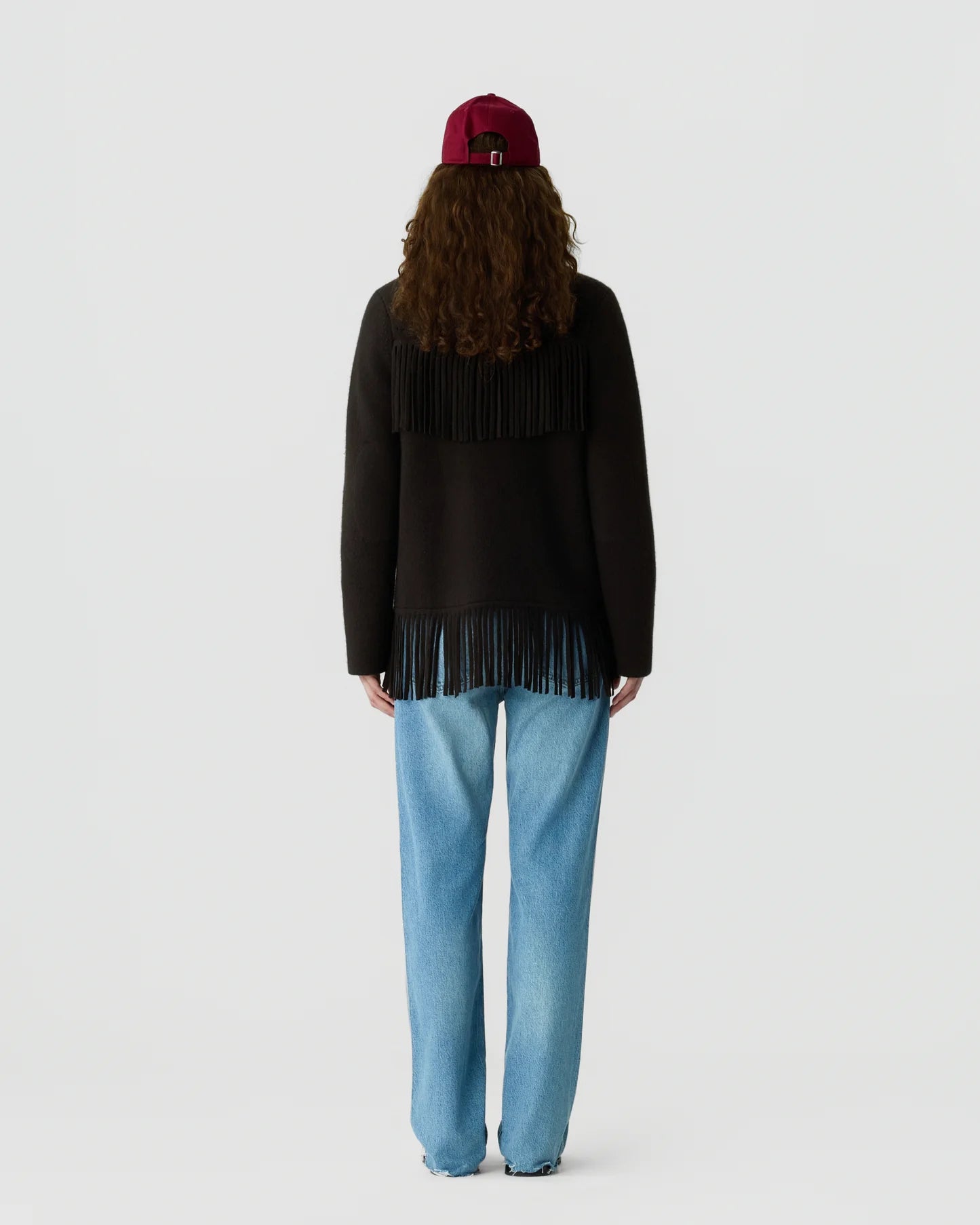 Western Fringe Jacket in Burnt Cocoa