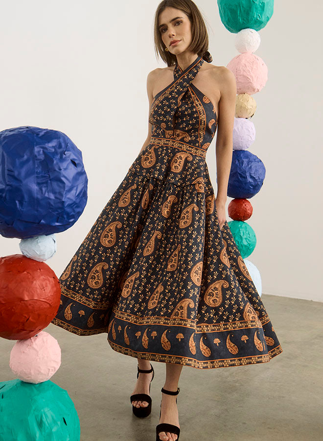 Bellamy Dress in Glen Paisley