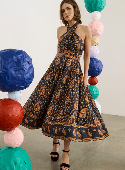 Bellamy Dress in Glen Paisley