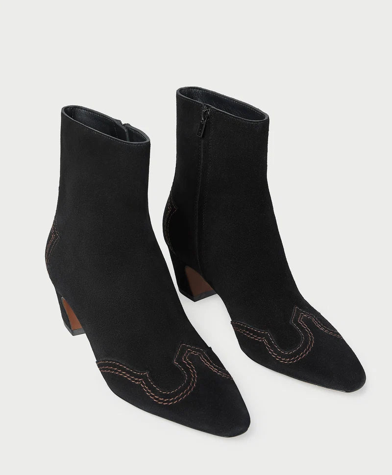 Harlan Black Suede Ankle Boot