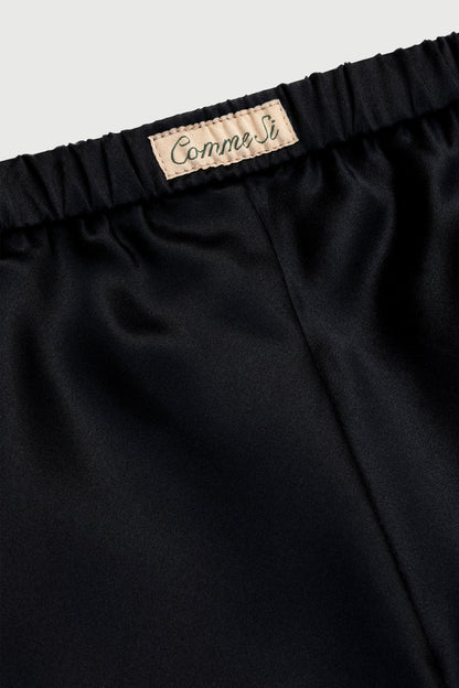 The Silk Bias Pant in Black