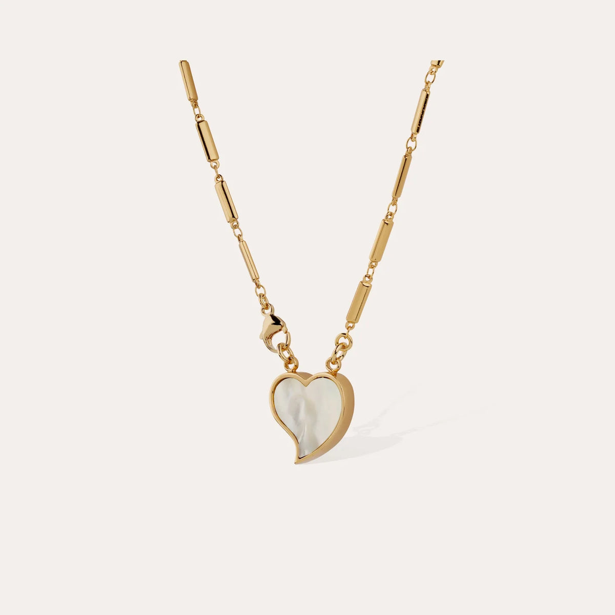 Mirage Heart Necklace in White Mother-of-Pearl