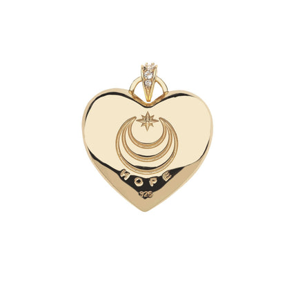 HOPE Through All Season Puffy Heart Necklace