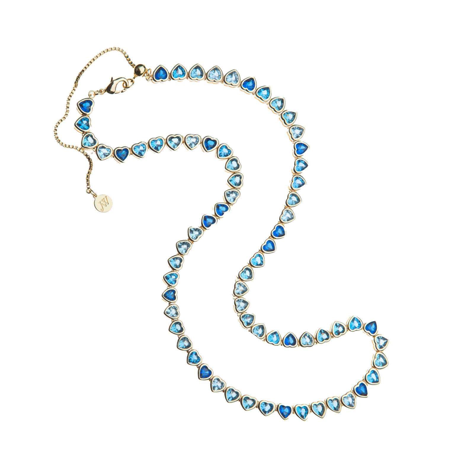 Made from LOVE Tennis Necklace in Ocean Blue Ombre