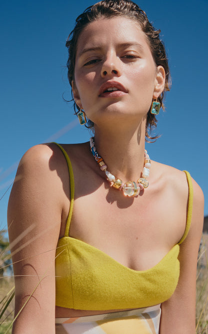 Tile Earrings in Poolside Blue
