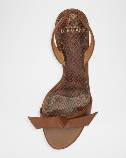 Alexandre Birman Clarita Sling Bell 60 in Espresso, slingback stiletto sandal, front view