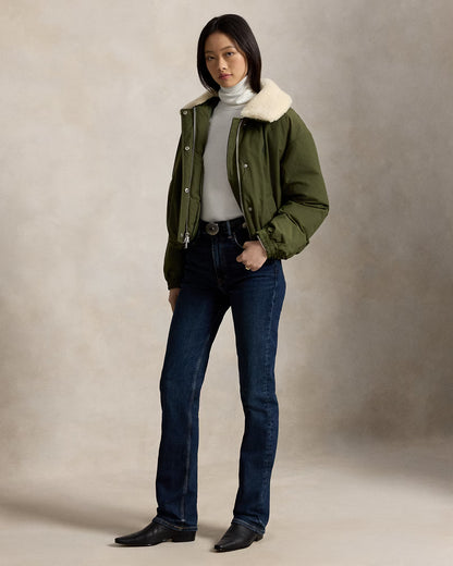 High-Pile-Collar Down Puffer Jacket