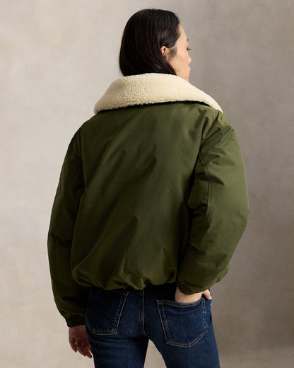 High-Pile-Collar Down Puffer Jacket