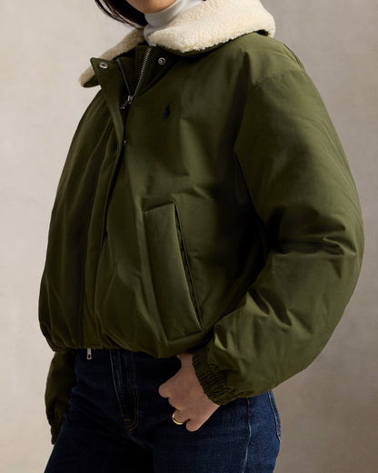 High-Pile-Collar Down Puffer Jacket