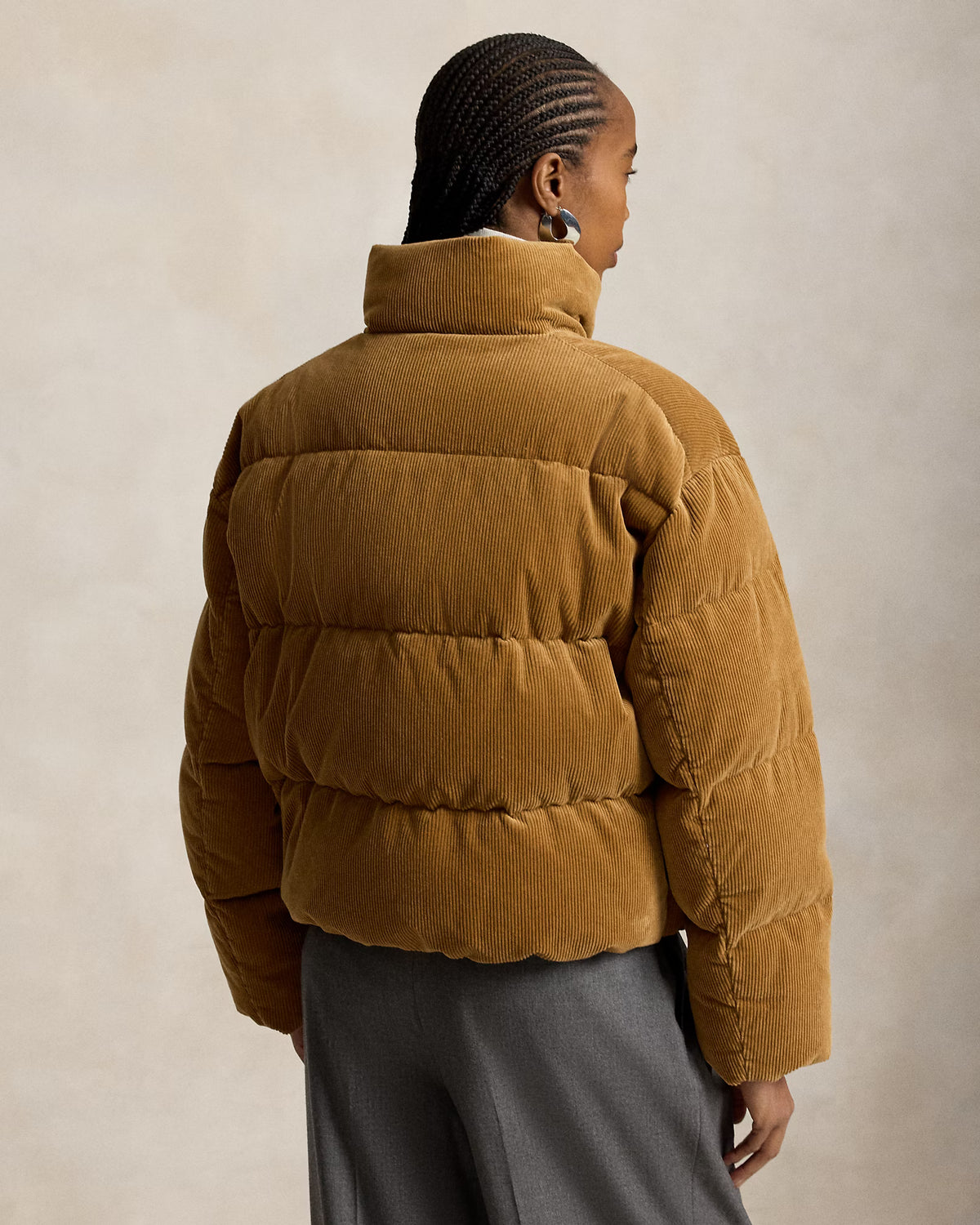Corduroy Down Puffer Jacket