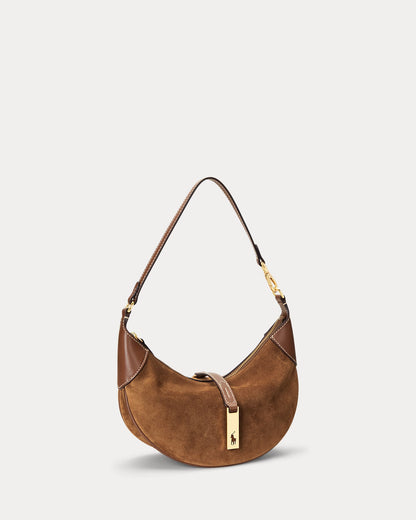 Polo ID Suede Mini Shoulder Bag in Cinnamon