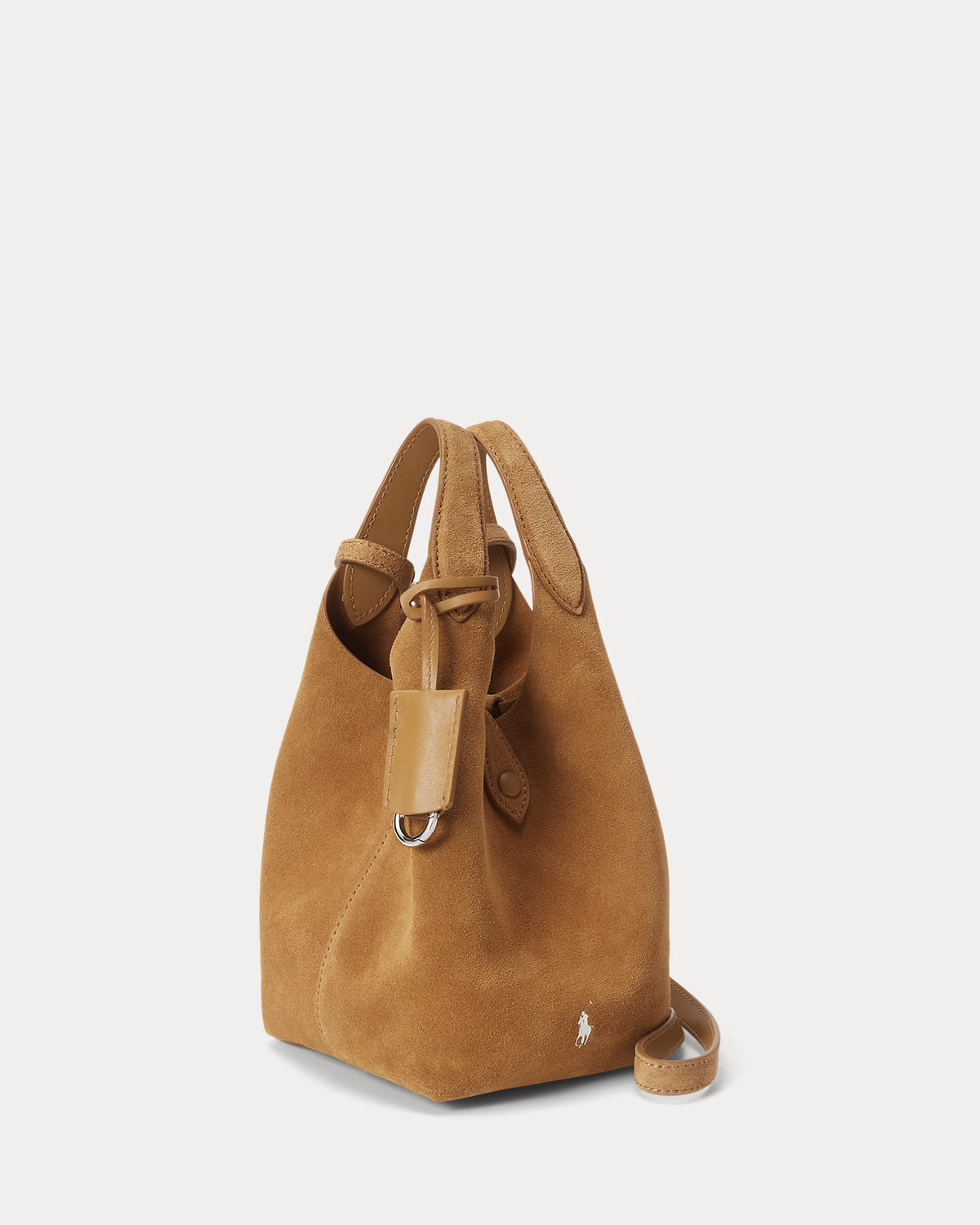 Polo Play Suede Small Tote & Crossbody in Carmel