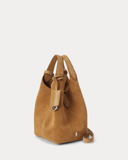 Polo Play Suede Small Tote & Crossbody in Carmel