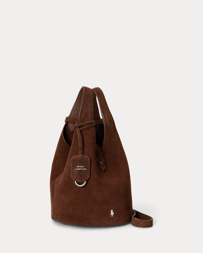 Polo Play Suede Small Tote & Crossbody in Cafe