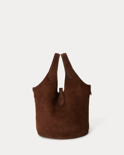 Polo Play Suede Small Tote & Crossbody in Cafe