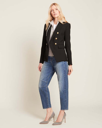 Miller Dickey Jacket in Black with Gold Buttons